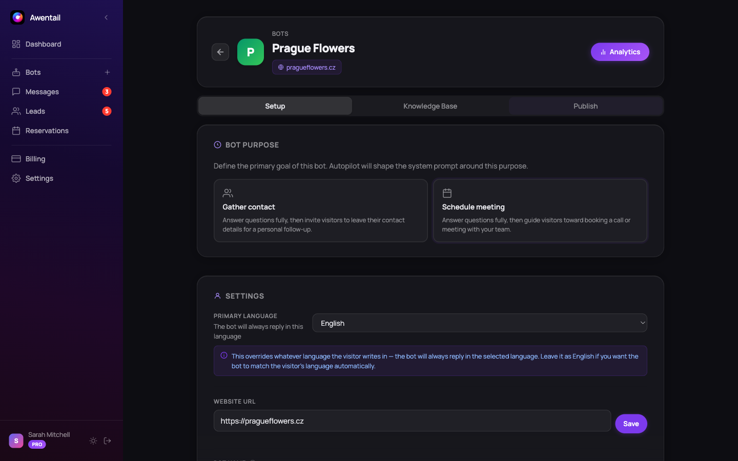 Nastavení asistenta